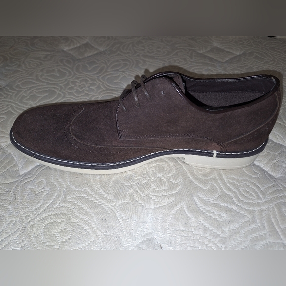 A pair of Franco Vanucci brown suede men's loafers in a size 10.5. EUC. - Picture 7 of 13